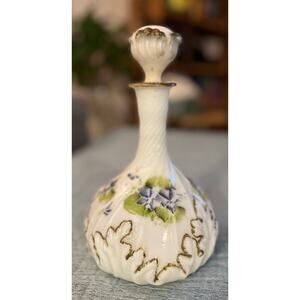 Antique Vctorian Milk Glass barbers decanter Bottle